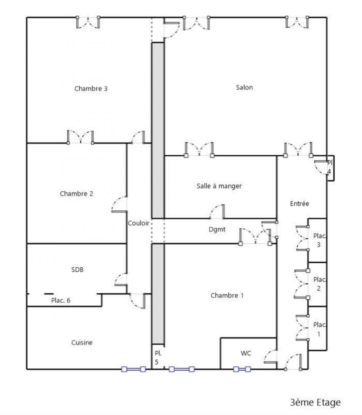Decré-Bourse appartement 3 ch grenier+cave