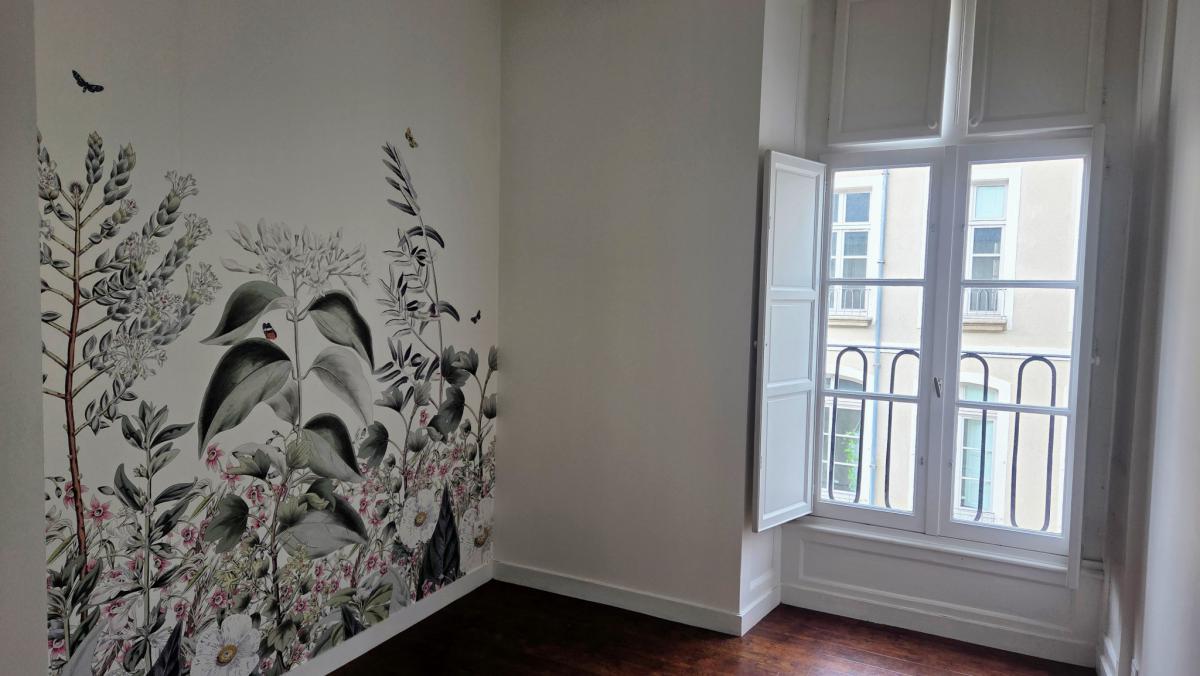 Vue dégagée appartement ancien rénové 3 ch