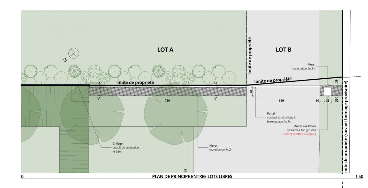 Terrain constructible 900m2 en impasse privée 