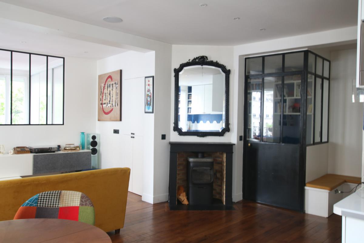 Lamarck appartement rénové lumineux 2 ch + cave