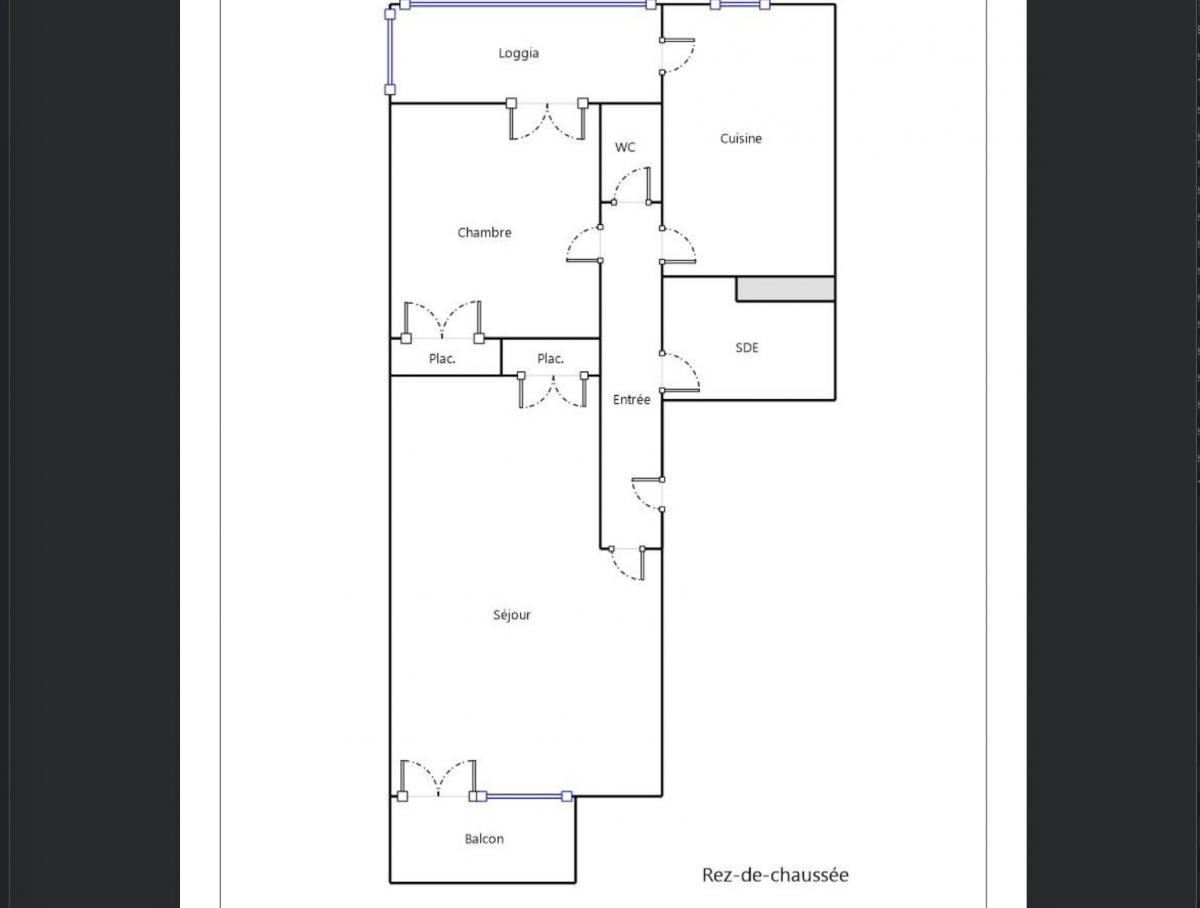 Appartement traversant balcon-terrasse loggia + cave